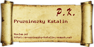 Pruzsinszky Katalin névjegykártya
