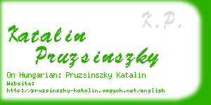 katalin pruzsinszky business card